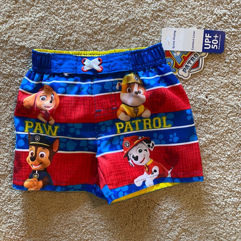 NWT Paw Patrol Swim Trunks